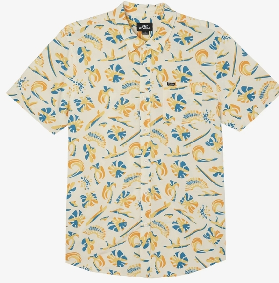 NWT O'Neill Men's Oasis Eco Short Sleeve Modern Shirt Size XL or XXL - Picture 4 of 14